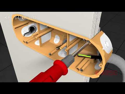 Video DOZA  universala tripla pentru montaj aparataj in  gips carton  213x72x45 mm