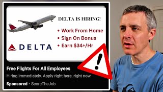 Delta Remote Jobs 'Free Flights' Scam, Explained