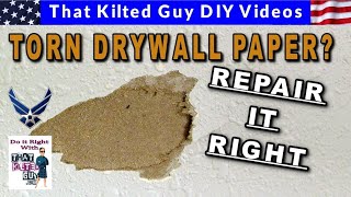 Repair Damaged &amp; Torn Brown Paper on Drywall with This SIMPLE Product, OVER 280,000 VIEWS!