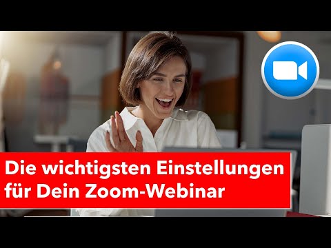 Webinar with Zoom. The most important settings in 5 minutes