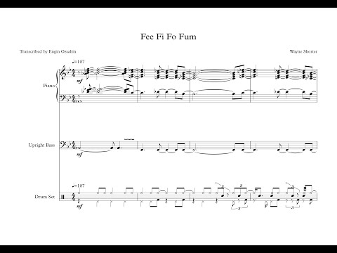 Fee Fi Fo Fum - Wayne Shorter  Full Band Transcription (Head Only)