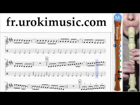 Cours de Flute à bec B. OneRepublic - Counting Stars Partie#1 Partitions Mélodie Сhansons Tuto