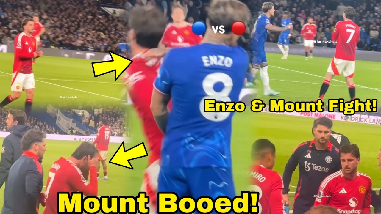 Crazy Scenes!🔥Enzo & Mount Heated Fight😂Chelsea fans Booing Mason Mount,Mount Reunite with Coaches