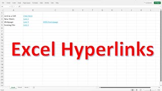 How To Use HyperLinks In Excel