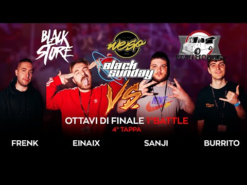 FRENK vs EINAIX vs SANJI vs BURRITO (Ottavi di Finale, Cypher 1) - 4ª TAPPA BLACK SUNDAY