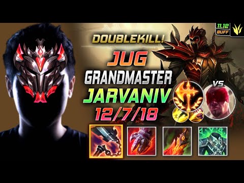 GrandMaster Jarvan IV Jungle vs Lee Sin - 천상계 정글 자르반 템트리 룬 선혈 정복자 ジャーヴァンⅣ Джарван IV - LOL KR 11.12