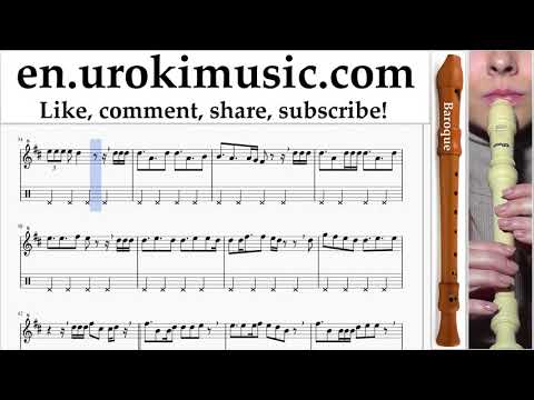 Recorder lessons (B.) Jonas Blue - Mama Sheet Music Tutorial Part#2 um-i352