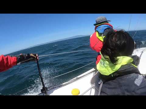 JPK 1080 "Psycho Tiller" 20.8 knots boat speed Farallones 60 mile offshore race.
