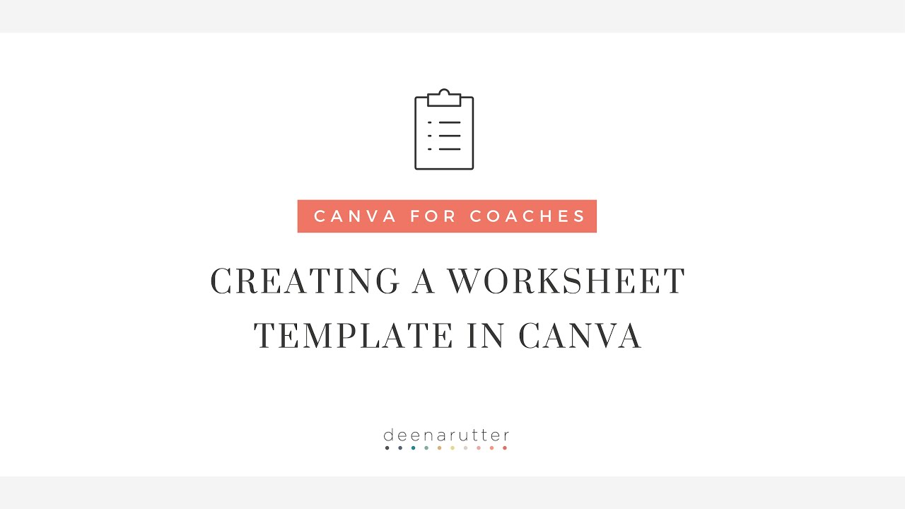 Creating a Worksheet Template in Canva