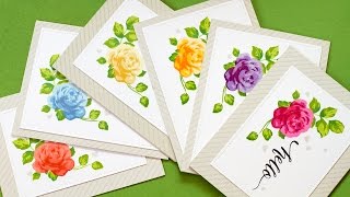 Mass Producing Stamped Cards - MISTI Stamp Tool