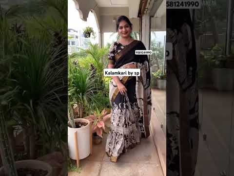 Pen kalamkari sarees available manufacturing from Srikalahasti #saree #kalamkariprints #silksaree