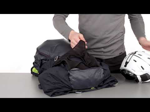 Thule 3610 „Upslope“ 35 l talpos slidinėjimo ir snieglenčių kuprinė su išimama oro pagalve 3.0, „Lime Punch“ video