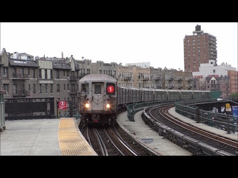 NYC Subway HD 60fps: R62 & R62A 1 Trains @ 168th Street, 181st Street, & Dyckman Street (6/4/17)