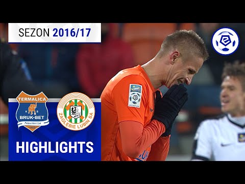 Bruk-Bet Termalica Nieciecza - Zagłębie Lubin 0:1 | SKRÓT | Ekstraklasa 2016/17 | 18. Kolejka