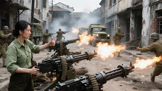The Eighth Route Army engaged in fierce street fighting with the Japanese army