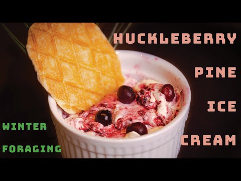 Huckleberry Pine Ice Cream - Winter Foraging Dessert