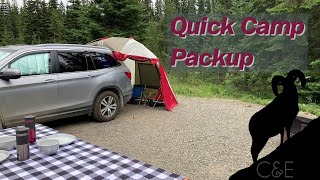 Quick and Easy Microcamper PackUp | Honda Pilot Camper Camp Pack Up