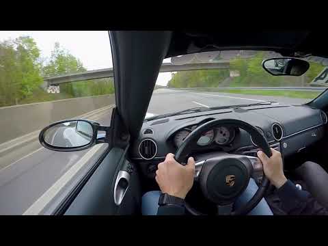 Porsche Cayman S 987 0 - 200 Topspeed 291 km/h German Autobahn