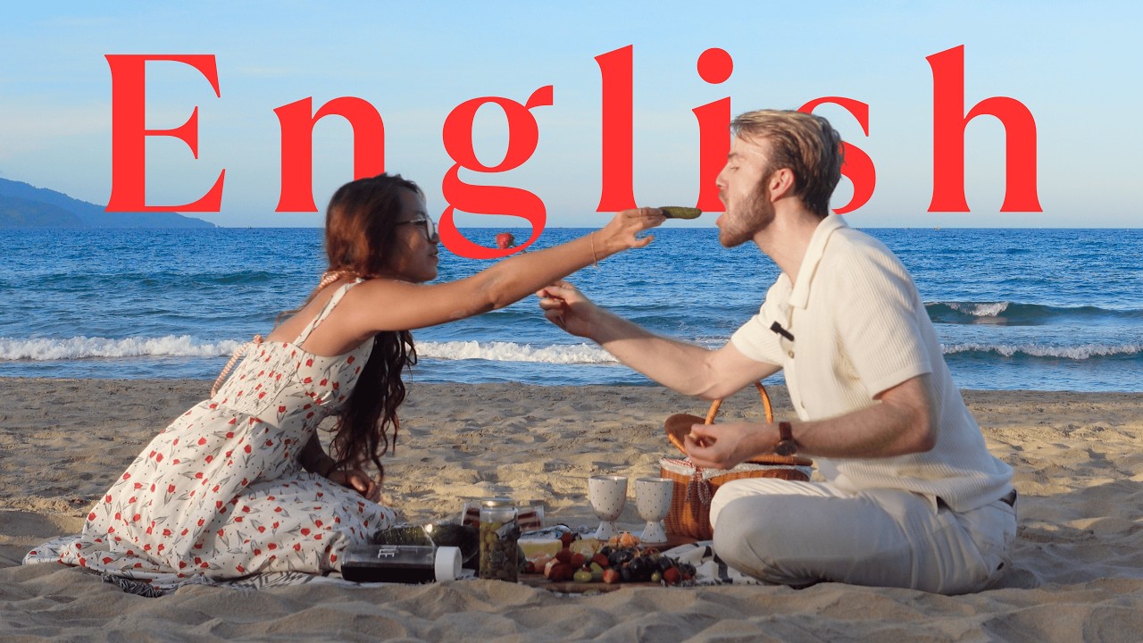 Learn English with VLOG | cooking, shopping + sunset picnic | comprehensible input