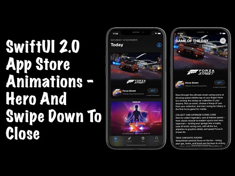 SwiftUI 2.0 App Store Animations - Hero And Swipe Down To Close Animations - SwiftUI Tutorials