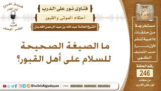 ما الصيغة الصحيحة للسلام على أهل القبور؟ الشيخ عبد الله الغديان image