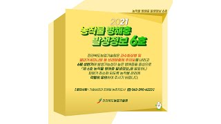 2021 농작물 병해충 발생정보 6호 발표