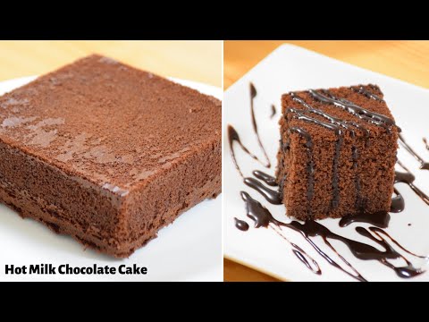 Hot Milk Chocolate Cake | Easy Chocolate Sponge Cake | Moist Chocolate Cake Recipe