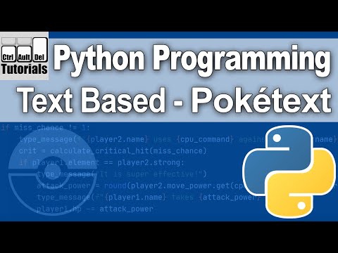 Python Programming Text Based Poketext