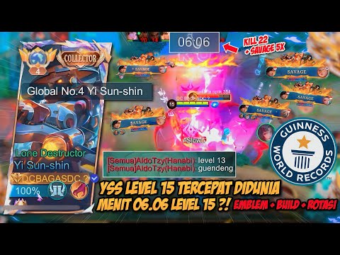 YSS WORLD RECORD 06.06 MINUTES LEVEL 15 YSS EMBLEM BUILD AND ROTATION TUTORIAL FROM BAGASDC ‼️ - ...