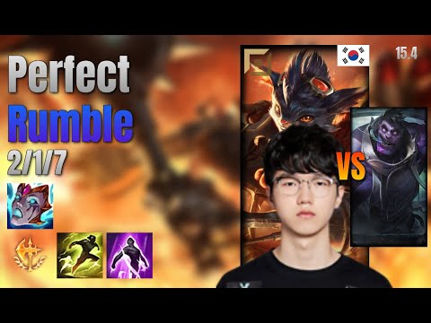 Perfect Top Rumble vs Dr. Mundo lol KR solo rank Full Game 15.4 | 퍼펙트 럼블 vs 문도 박사