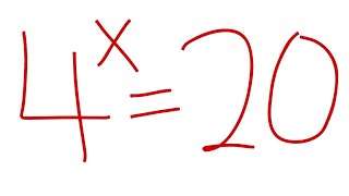 🇩🇪 GERMANY YOU SOLVE THIS TRICKY EXPONENTIAL EQUATION 4^X = 20 ?