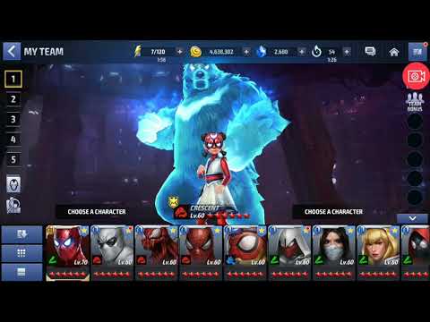 Shadowland Solo T1 Crescent and Io vs. Sif Boss Relay Floor 3 Marvel Future Fight