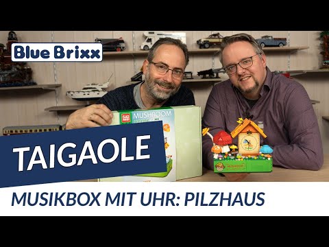 Musikbox mit Uhr: Pilzhaus