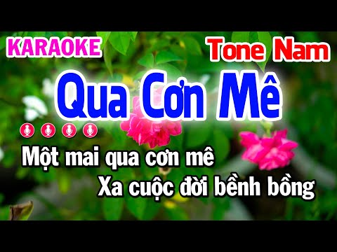 Qua Cơn Mê Karaoke Nhạc Sống Tone Nam D#m ( Bolero Hay ) Kim Cương