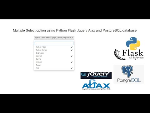 Multiple Select Option Using Python Flask Jquery Ajax And Postgresql Database