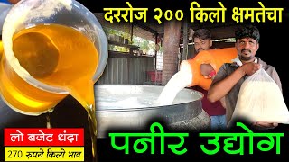 दररोज 200 किलो क्षमतेचा पनीर निर्मिती उद्योग | Earn Money in Cheese Business | Shivar News 24