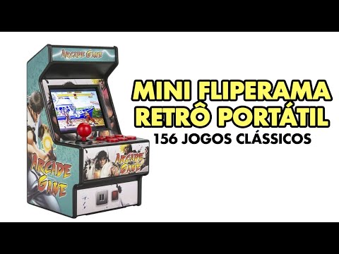 Mini Fliperama Retrô Portátil com 156 Jogos Clássicos