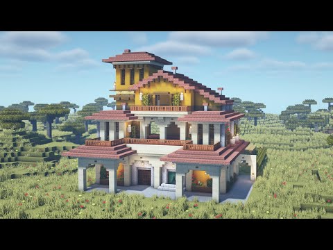 Minecraft Tutorial - How to Build a Spanish Villa