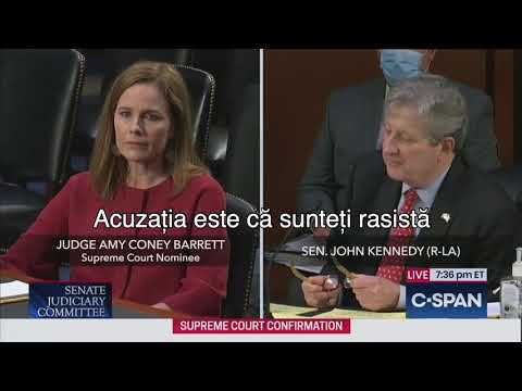 Amy Coney Barrett răspunde la acuzația că folosește copiii adoptați de culoare ca paravan