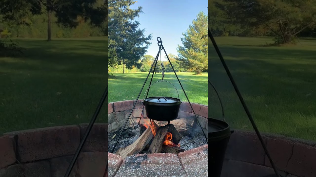 Cooking outside, cast iron, dutch oven