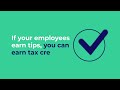 Tip Tax Credit by Adesso Capital