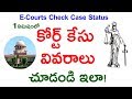 E-Courts Case Status Check Online E Court Case Telugu