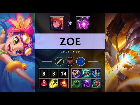Zoe Mid vs Vel'Koz: Rampage - EUW Grandmaster Patch 14.23