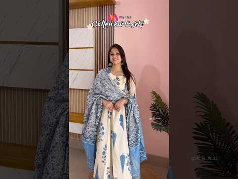 Myntra cotton Anarkali suit sets 🌻 #ethnicwear #anarkali #suits #desifashion #myntra #shorts