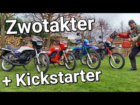 Zweitakter + Kickstarter Mopeds der Achtziger Jahre Honda MBX vs. Kawasaki KMX