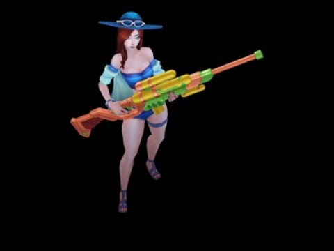 Pool Party Caitlyn (Aquamarine) Chroma - League of Legends