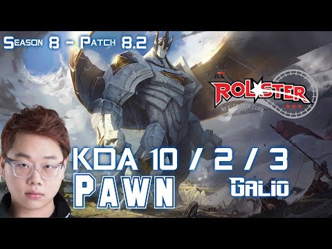 KT Pawn GALIO vs CORKI Mid - Patch 8.2 KR Ranked