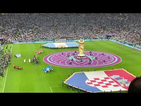 Croatia fans sing their anthem before game vs Argentina in 2022 FIFA World Cup Qatar semifinals