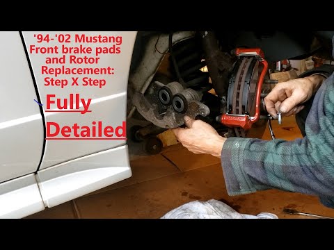 How to Replace Front Brake Pads and Rotors 94-2004 Ford Mustang