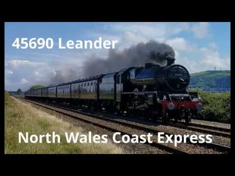 Prestatyn 23.7.2017 - LMS 45690 Leander on North Wales Coast Express